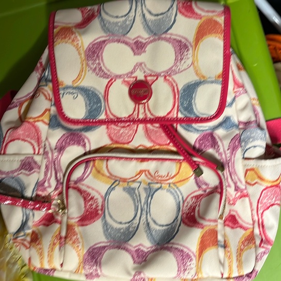 COACH POPPY BACKPACK BAG F 21962 - Picture 2 of 13